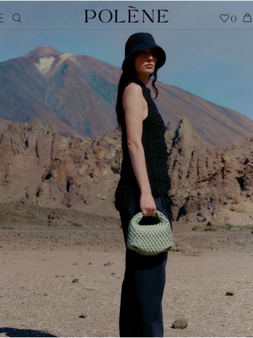 POLENE Mini Hobo Bag in Sage Green! NWOT - Picture 4 of 5